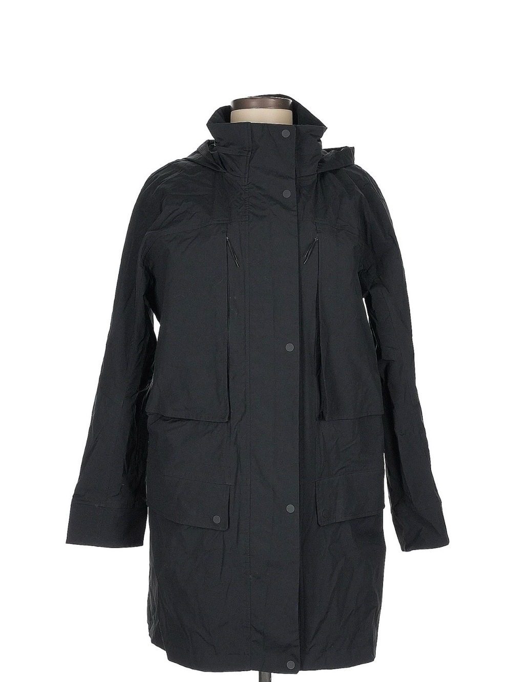 Size 6 Lululemon Women's Black Hooded Raincoat/Jacket